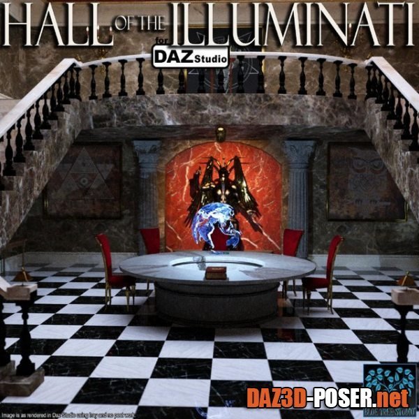 Dawnload Hall of the Illuminati for Daz for free