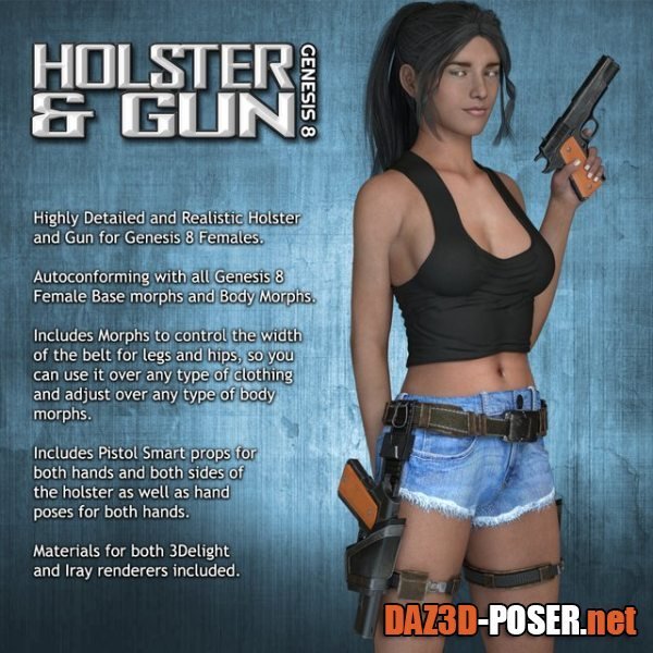 Dawnload Exnem Holster & Gun for Genesis 8 Female for free