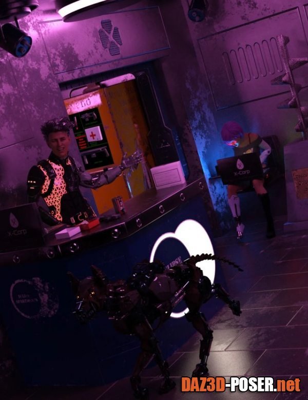 Dawnload Compact Cyberpunk Apartment Lobby for free