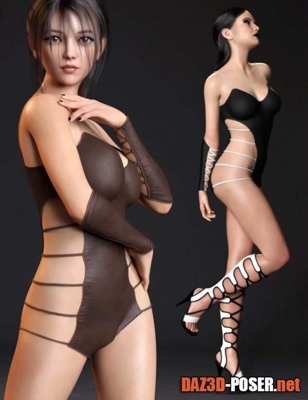 Dawnload Strappy Suit Set for Genesis 8 and 8.1 Females for free