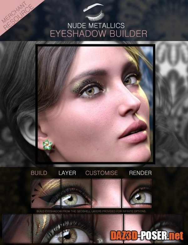 Dawnload Nude Metallics Eyeshadow Builder Genesis 8 Females Merchant Resource for free