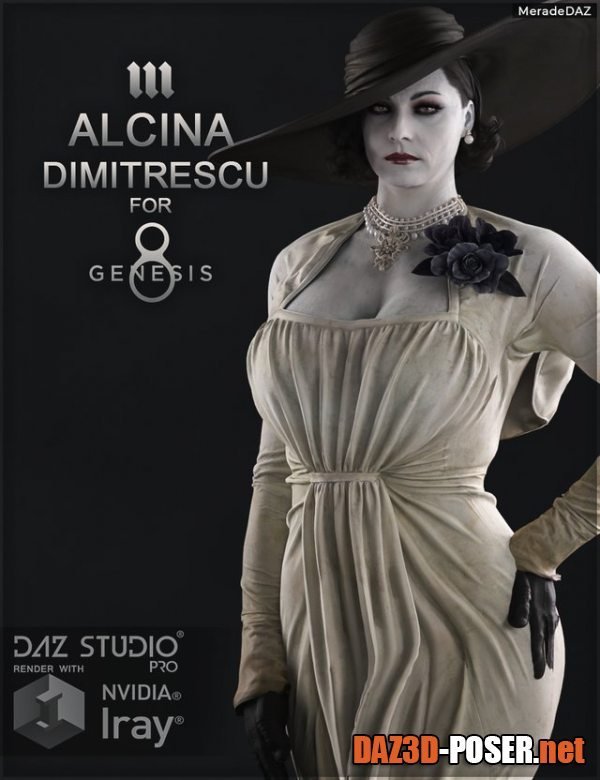 Dawnload Alcina Dimitrescu for Genesis 8 and 8.1 Female for free