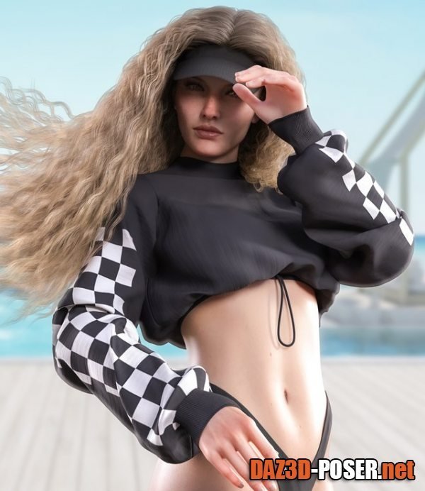 Dawnload dForce Cold Summer Outfit for Genesis 8 & 8.1 Females for free