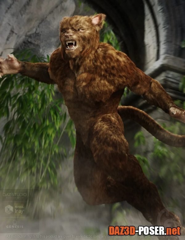 Dawnload Cat Beast with dForce Hair for Genesis 8 Male for free