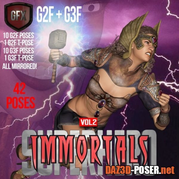 Dawnload SuperHero Immortals for G2F &G3F Volume 2 for free
