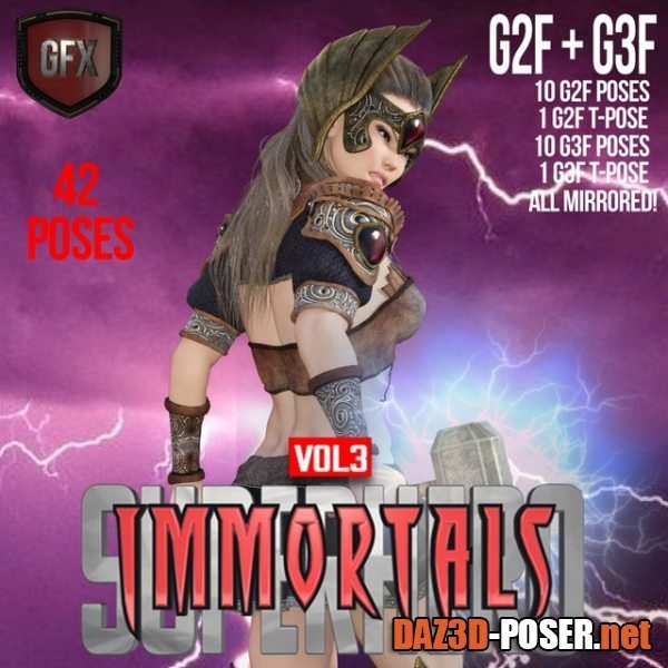 Dawnload SuperHero Immortals for G2F and G3F Volume 3 for free
