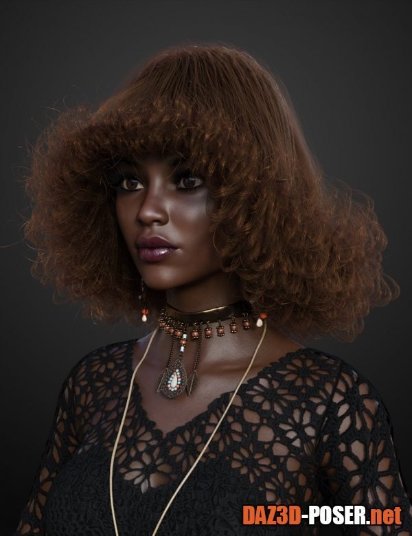 Dawnload Stack Perm Hair for Genesis 3 and 8 Females for free
