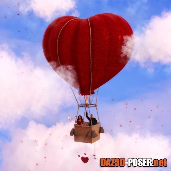 Dawnload Heart Hot Air Balloon for free