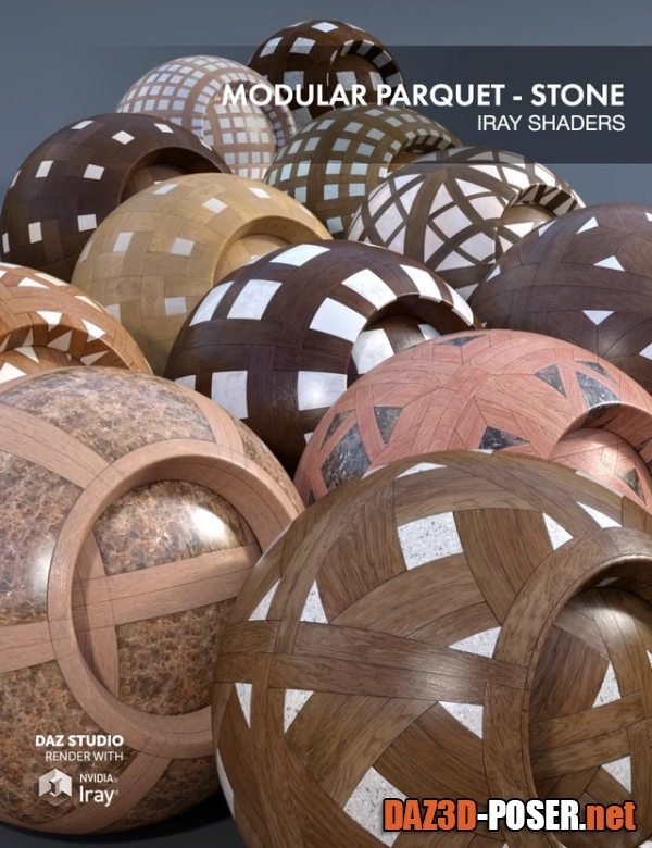 Dawnload Modular Parquet Stone - Iray Shaders for free