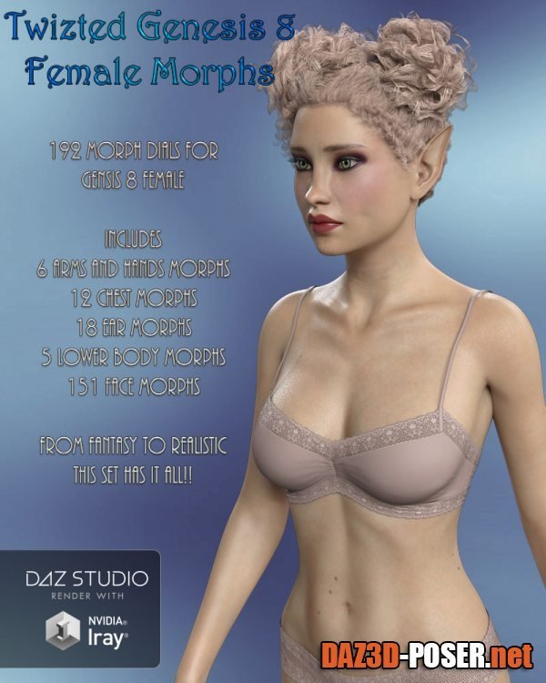 Dawnload Twizted Genesis 8 Female Morphs for free