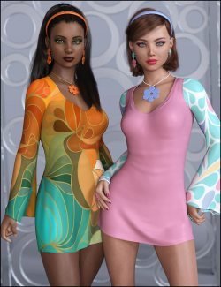 dForce Flower Power Outfit Groovy Textures