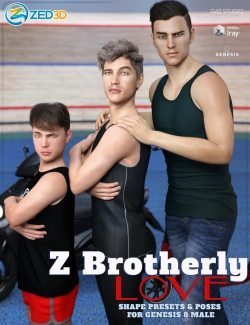 Z Brotherly Love Shape Presets and Poses for Genesis 8 Male