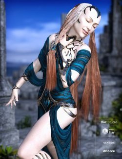 Lady of Mists Hair with dForce for Genesis 8 Female