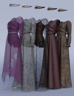 dForce Dark Fairy Gown Textures