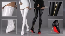 Hot Tight Thigh High Pointy Boots for G8F & G8.1F