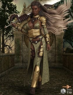 HEROINE - dForce Warrior of Dusk Outfit for Genesis 8 Females