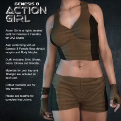 Exnem Action Girl for Genesis 8 Female