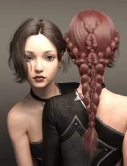 Cui and Cui Hair with Expressions for Genesis 8.1 Female