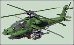 Apache Helicopter (Poser, Vue & Obj)