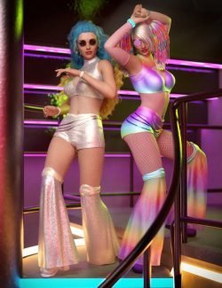 dForce Rave Party Outfit Textures