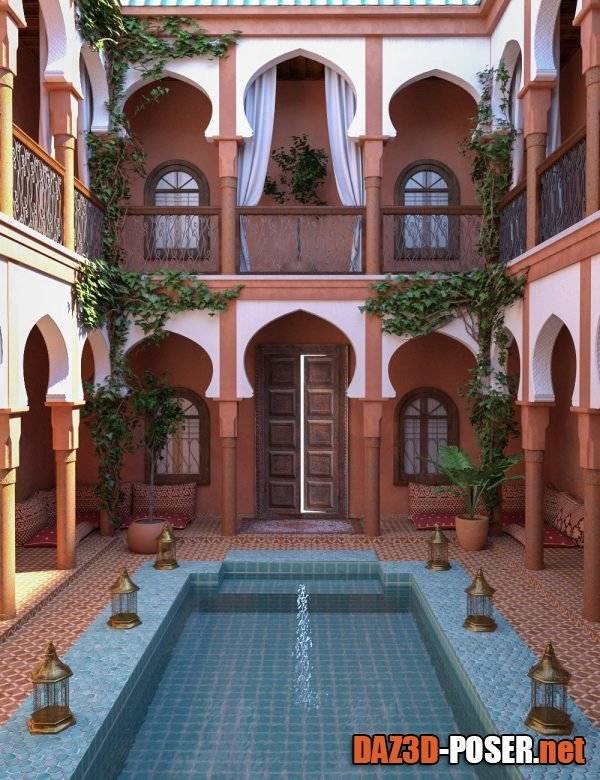 Dawnload Moroccan Courtyard Place for free