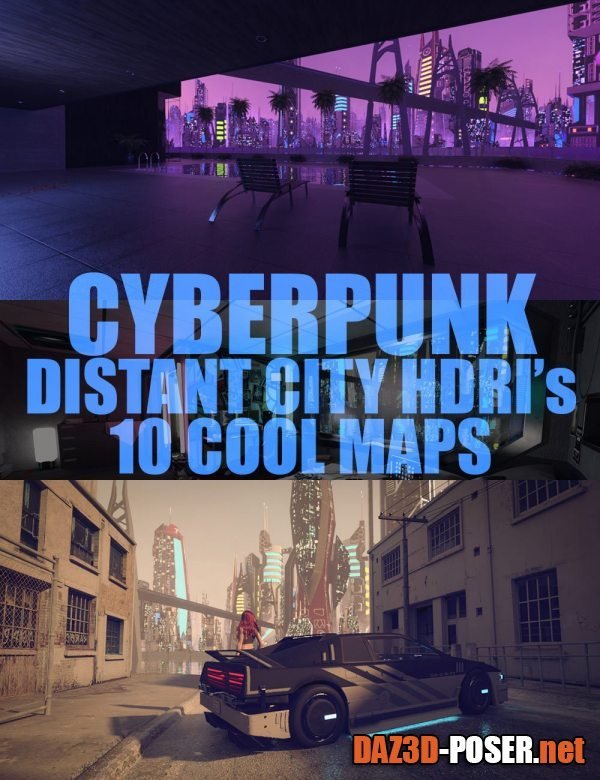 Dawnload Cyberpunk Distant City HDRIs - 10 Cool Maps for free