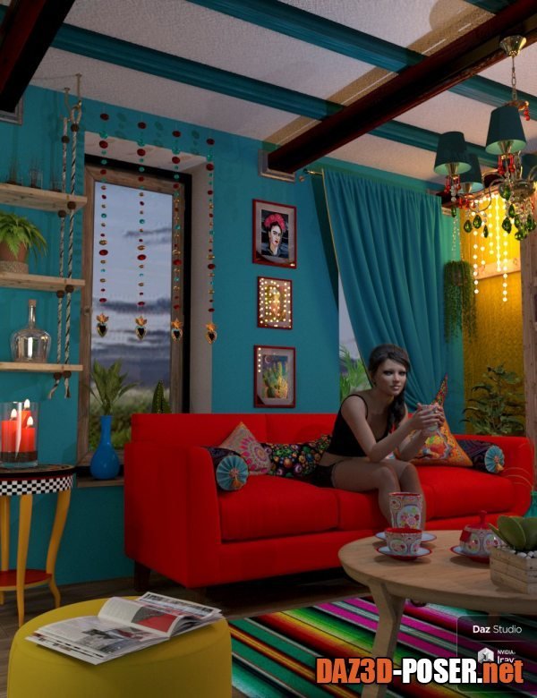Dawnload Boho Cottage: Living Room for free