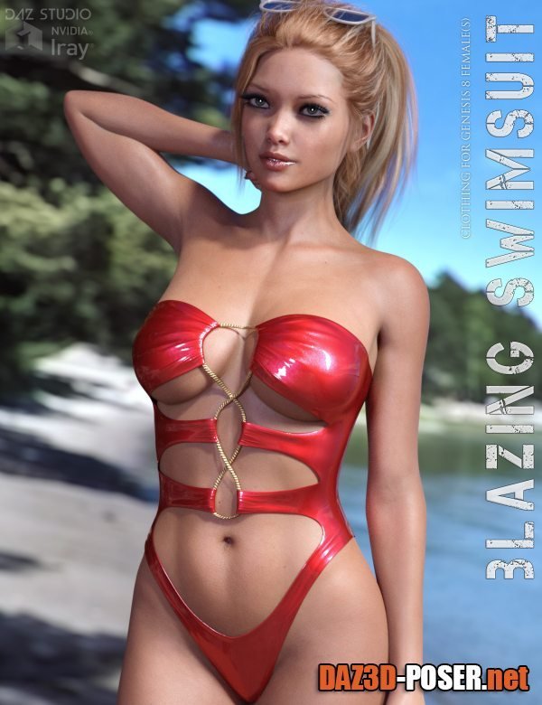 Dawnload Blazing Swimsuit for Genesis 8 Females for free