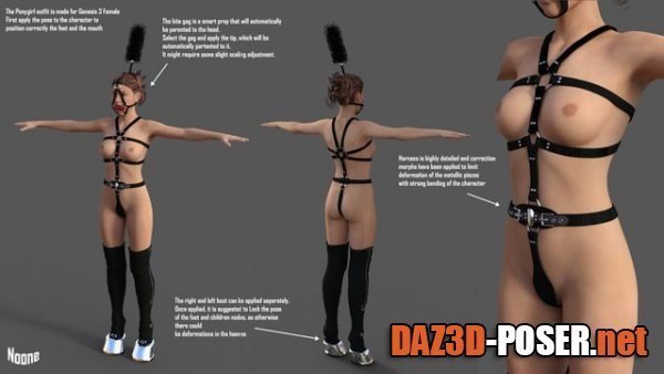 Freebie - Ponygirl Outfit for Genesis 3 Female