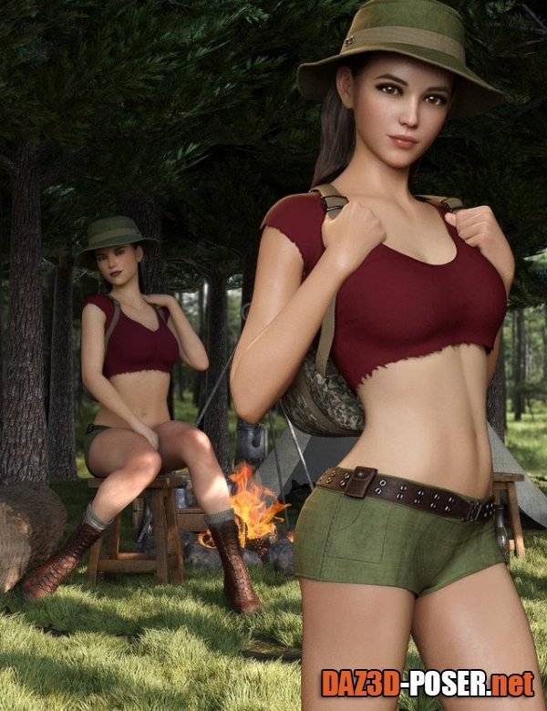 Dawnload Jungle Girl Outfit Set for Genesis 8 and 8.1 Females for free