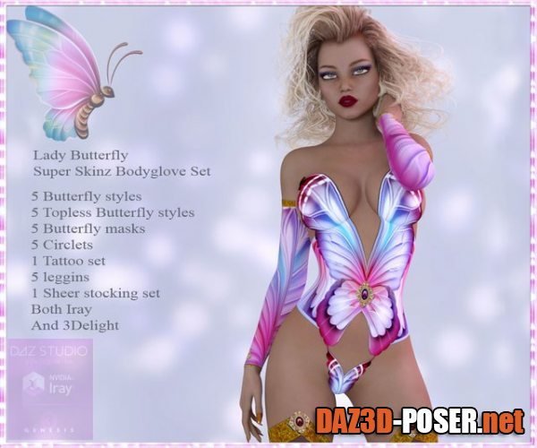 Dawnload A#1 Lady Butterfly Bodyglove Set for free