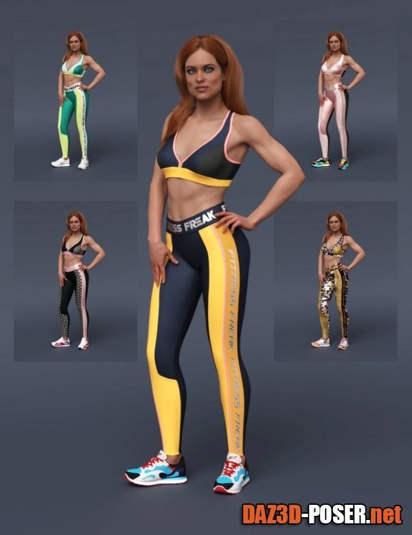Dawnload S3D Fitness Freak Textures for Fitness Clothes for free
