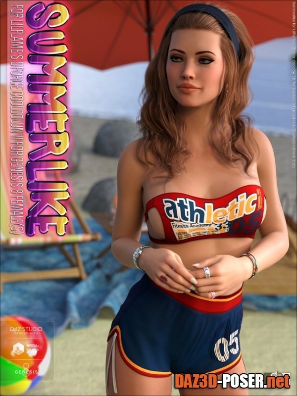 Dawnload Summerlike for dForce Cooldown II for Genesis 8 Female(s) for free