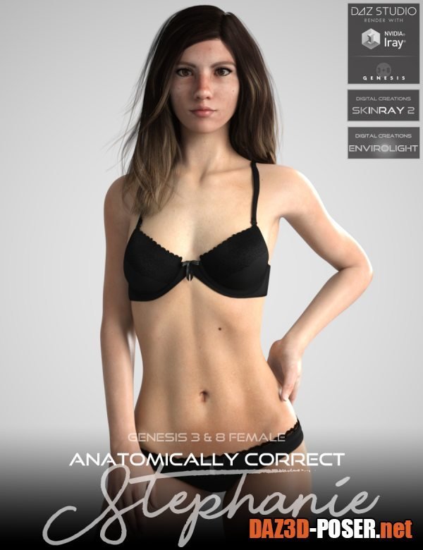 Dawnload Anatomically Correct: Stephanie for Genesis 3 and Genesis 8 Female for free