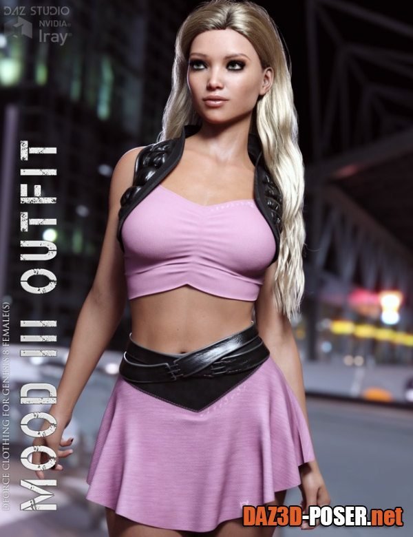 Dawnload dForce Mood III Outfit for Genesis 8 Females for free