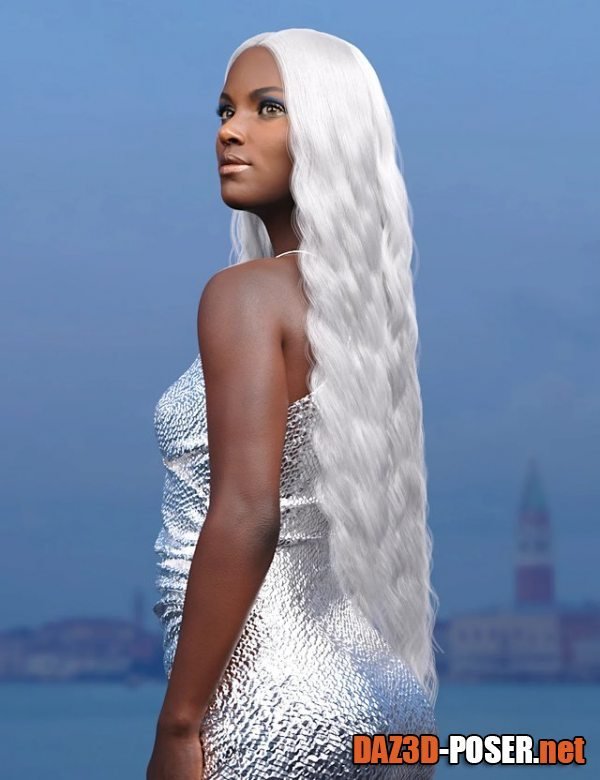 Dawnload dForce Mermaid Hair for Genesis 8 and 8.1 Females for free