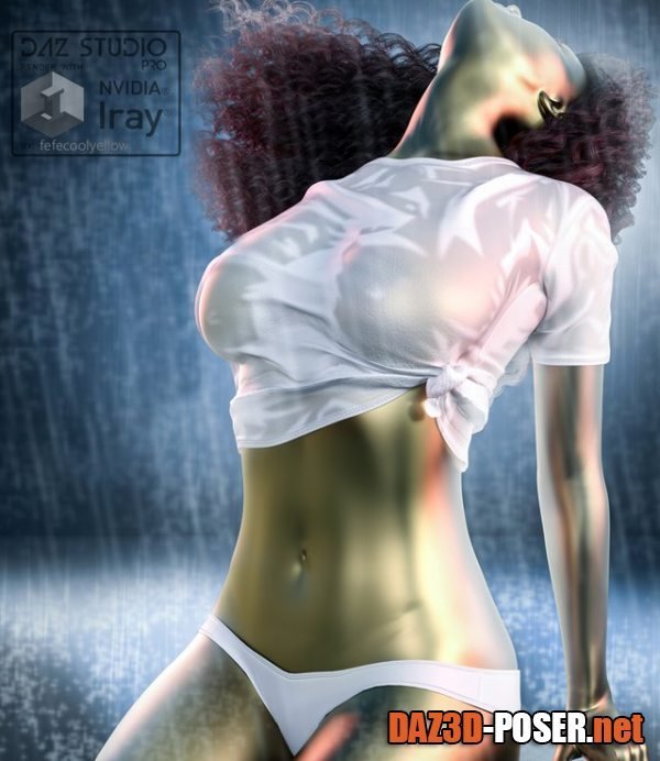 Dawnload Wet Shirt outfit for Genesis 8 and 8.1 Female for free