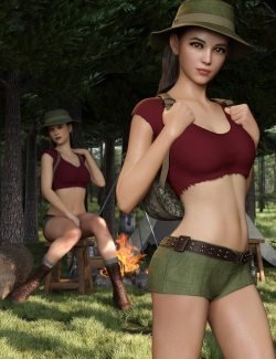 Jungle Girl Outfit Set for Genesis 8 and 8.1 Females