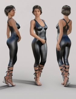Skinny Jumpsuit and Heeled Sandal for Genesis 8 Female(s)