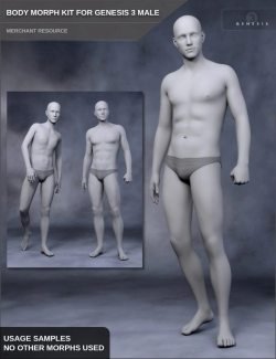 Body Morph Kit for Genesis 3 Male and Merchant Resource