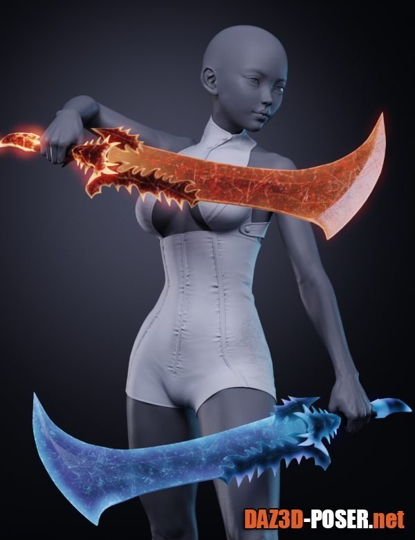 Dawnload Crimson Blades for Genesis 8 and 8.1 Females for free
