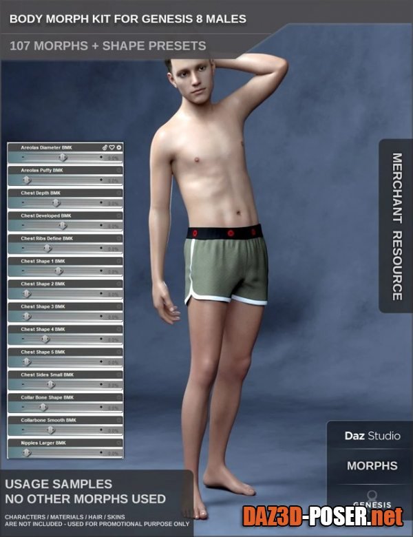 Dawnload Body Morph Kit for Genesis 8 Male for free