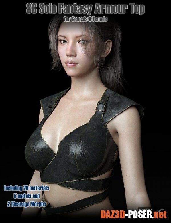 Dawnload SC Solo Fantasy Armour Top 01 for Genesis 8 Female for free