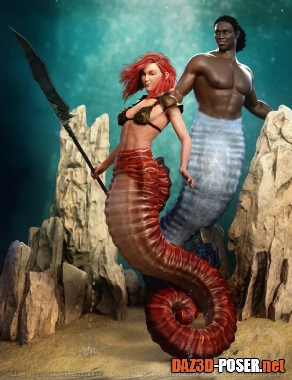 Dawnload Seahorse Tails for Genesis 8.1 Males and Females for free