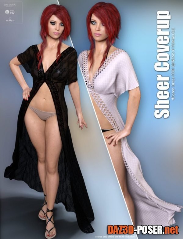 Dawnload dForce Sheer Coverup for Genesis 8 Females for free