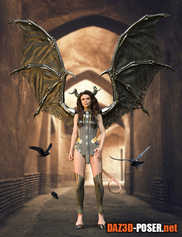 Dawnload Succubus Wings for Genesis 8 Females for free