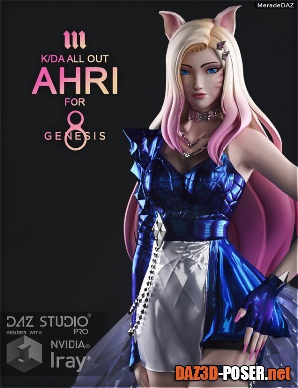 Dawnload Ahri KDA ALL OUT for Genesis 8 and 8.1 Female for free