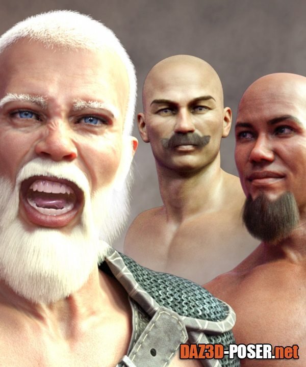 Dawnload Facial Hair and Short Hair for Genesis 8 Male(s) for free
