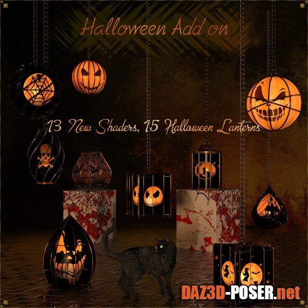 Dawnload Caged Lanterns - Halloween Add on for DAZ for free