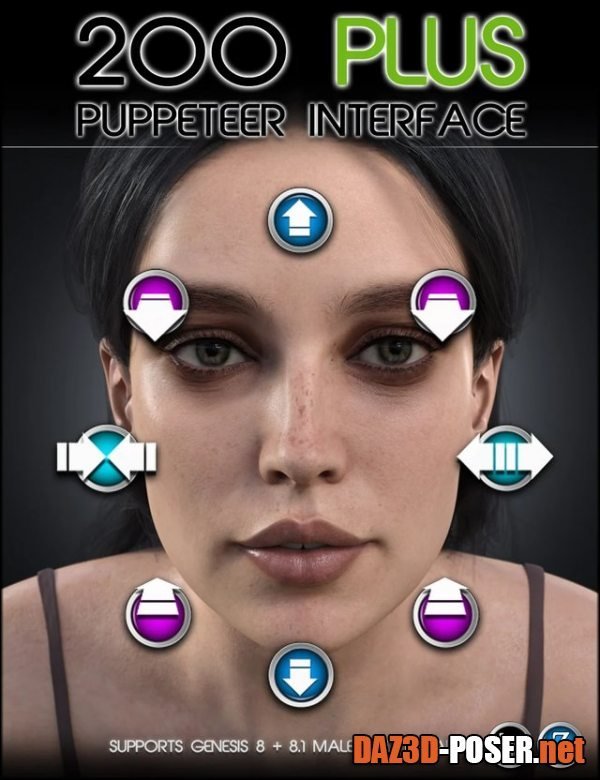 200 Plus Puppeteer Interface for Genesis 8 and 8.1 » DAZ 3D - Poser ...